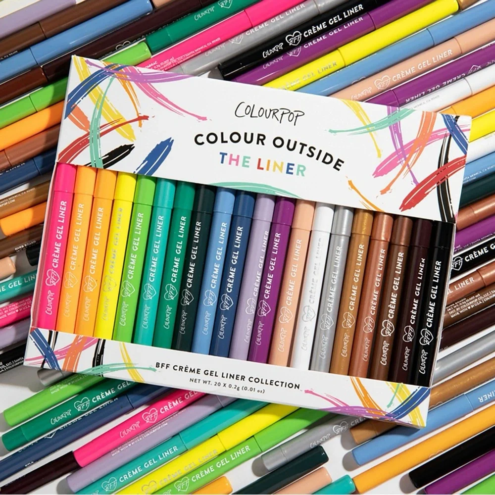 COLOURPOP Colour Outside The Liner Bff Creme Gel Eyeliner 20 pcs Set NEW IN BOX